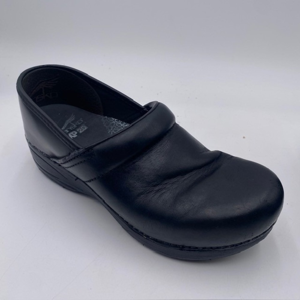 Dansko XP 2.0 Professional Clogs Womens 39‎ Black Leather Slip Resistant Nursing